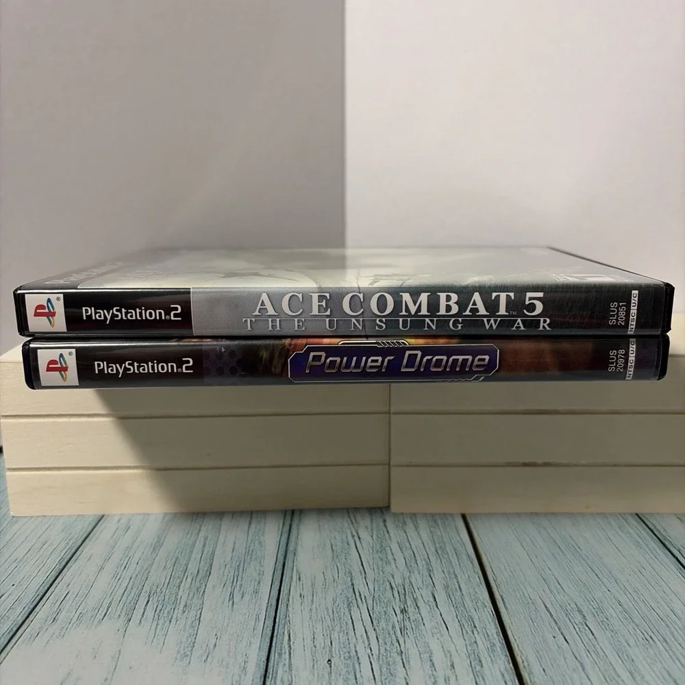 Ace Combat 5 The Unsung War & Power Drome Sony PlayStation 2 PS2 Bundle Games